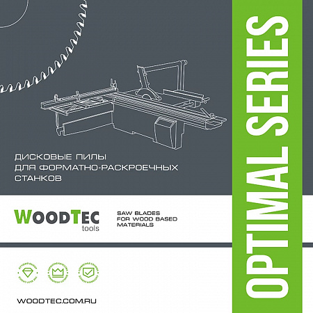 Подрезная коническая пила WoodTec для форматно-раскроечных станков Ø120 х 22 х 3,1-4,3 Z = 24 KON