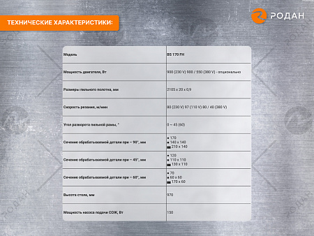 Ленточнопильный станок по металлу MetalTec BS 170 FH