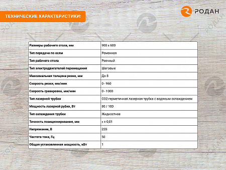 Лазерно-гравировальный станок с ЧПУ WoodTec WL 9060 M2